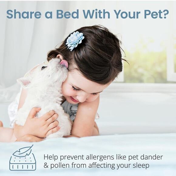 Premium Hypoallergenic Cotton Waterproof Fitted Mattress Protector - Vinyl Free - Picture 8 of 8